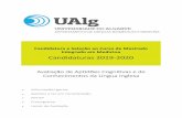 Candidaturas 2019‐2020 · 2019-03-11 · Universidade do Algarve (Regulamento nº 1059/2016 publicado no Diário da República, 2ª Série—Nº 227, de 25 de novembro de 2016),