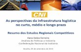 As perspectivas da infraestrutura logística no curto ... · As perspectivas da infraestrutura logística no curto, médio e longo prazo Resumo dos Estudos Regionais Competitivos