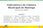 Indicadores da Câmara Municipal de Maringáobservatoriosocialmaringa.org.br/wp-content/... · O vereador é um agente político investido de mandato legislativo local, para uma legislatura