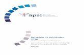 Relatório de Atividades 2016 - APSI · - Workshop sobre Networking, promovido pela Aproximar (Cooperativa de Solidariedade Social). Outubro, Alfragide. Duração: 3 horas. Participou
