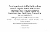 Desempenho de Indústria Brasileira antes e depois …...3 -10 -5 0 5 10 15 2007 2008 2009 2010 2011 2012 2013 2014 2015 2016 2017 Taxas anuais de crescimento (%) das Indústrias Extrativas,