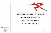 2013 2017 ESPECÍFICO · Regulamento Específico de Rugby 5 3. Constituição das Equipas e Equipamentos 3.1. Uma equipa de Infantis A será constituída por 5 jogadores de campo