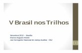 V Brasil nos Trilhos...2ª) Celeridade às 100 maiores ações que envolvem infraestrutura aeroportuária no Brasil; 3ª) Entrega de Aviões do Tráfico de Drogas para utilização