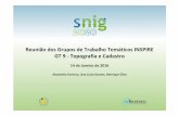 Reunião dos Grupos de Trabalho Temáticos INSPIRE GT 9 …app.dgterritorio.pt/docs/GT/GT 9.pdf · II.1 Altitude II.3 Ortoimagens GT2 -Biodiversidade e Ordenamento I.9 Sítios protegidos
