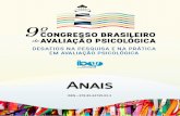 Anais - Instituto Brasileiro de Avaliação Psicológica · Equipe do 9º Congresso Brasileiro de Avaliação Psicológica Apresentação. 3 Apresentação 02 Resumo da Programação