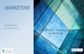 MARKETING · Comunicação em Marketing • Cultura organizacional: orientação de marketing, conjunto de valores e crenças que impulsiona uma organização para a satisfação
