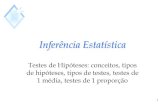 INE7002 - Testes de hipóteses: conceitosmarcelo.menezes.reis/Aula08CPGCC2019.pdf · 2019-03-08 · Testes de Hipóteses: conceitos, tipos de hipóteses, tipos de testes, testes de