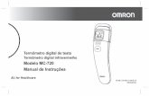 Modelo MC-720 Manual de Instruções - OMRON · de quebra de vidro ou riscos do mercúrio. Observe que sua temperatura é influenciada pelo fumo, alimentação ou ingestão de bebidas.
