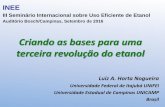 Criando as bases para uma terceira revolução do etanoleventos.inee.org.br/sites/eventos.inee.org.br/files/docs/iii-seminario... · Luiz A. Horta Nogueira Universidade Federal de
