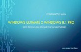 WINDOWS ULTIMATE x WINDOWS 8.1 PROTodos os direitos autorais do Prof. Marco Antônio Áreas de Trabalho Windows 7 1ª Áera de Trabalho Windows 8.1 pro CARACTERÍSTICAS Windows 7: