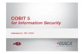 COBIT 5 - AIEA...the process profile, and may also include the capability level achieved by that process. ISO/IEC 15504-2 12 • ISO/IEC 15504-2:2003 identifies the measurement framework