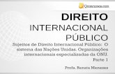 INTERNACIONAL PÚBLICO · 2017-08-14 · desenvolver relações de amizade entre as nações; O sistema das Nações Unidas. -realizar a cooperação internacional, promovendo e estimulando