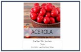 Acerola - Paraná · 2019-07-12 · Cultura –Informações gerais •Raízes maior parte superficial (0-15 cm ... Produção de Acerola safra 2018/2019. 1460 8284 0 2000 4000 6000