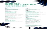 MARÇO: MÊS DA LEITURA CONCELHIO · 2018-03-13 · Inauguração da exposição dos trabalhos realizados pelos alunos do Município com a presença do autor. Exposição patente