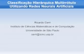 Classificação Hierárquica Multirrótulo Utilizando Redes ...wiki.icmc.usp.br/images/2/2b/Apresentacao_  · PDF file Aplicação de Redes Neurais Artificiais Skabar et al. (2006)