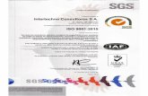 ISO 9001 UKAS Português - intertechne.com.br€¦ · ISO 9001:2015 Para os produtos Serviços de consultoria, estudos e projetos de engenharia e meio ambiente em todas as etapas