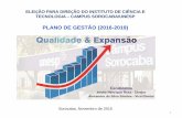 PLANO DE GESTÃO (2016-2019) - Unesp€¦ · Plano de Gestão (2016-2019), o qual foi construído de forma a contemplar: a) etapas e ações propostas pela Chapa no Plano de Gestão
