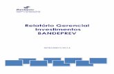 Relatório Gerencial Investimentos BANDEPREV · 30/9/2014 Bandepe Previdência Social CNPJ - 11.001.963/0001-26 1/9/2014 1- Distribuição dos Investimentos por Segmento: SETEMBRO