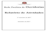 OUVIDORIA GERAL DO ESTADO Rede Paulista de Ouvidorias · 2017-10-06 · A Ouvidoria Geral do Estado, em cumprimento à Lei n. 10.294/99 e regulamentações posteriores, apresenta