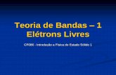 Teoria de Bandas 1 Elétrons Livres - UFPRfisica.ufpr.br/kleber/teoria_de_bandas_1.pdf · Teoria de Bandas – 1 Elétrons Livres ... propriedades físicas relevantes, vamos considerar