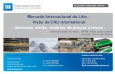 Mercado Internacional de Lítio Visão da CRU International ...mineralis.cetem.gov.br/bitstream/cetem/2118/5/05... · *Lithium Carbonate Price is based on average unit values at the