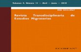 Revista Transdisciplinaria de Estudios Migratorios · Volumen 4, Número 11 – Abril – Junio – 2018 Revista Transdisciplinaria de Estudios Migratorios ECORFAN® ISSN 2414-4967
