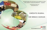 CRÉDITO RURAL EM MINAS GERAIS - Agricultura MG · 2 evoluÇÃo do crÉdito rural disponibilizado - brasil 32,6 46,5 53,4 60 70 78 108 116 123,2 133,2 157* 27,2 39,5 44,4 50 58 65