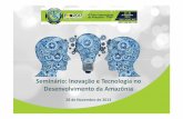 Seminário: Inovação e Tecnologia no Desenvolvimento da Amazônia · 2014-03-24 · A invenção torna-se inovação quando passa a ser implementada e,consequentemente, comercializada