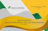 Valor Econômico Seminário Rondônia Terra de Oportunidades · 2018-11-29 · FNO –RECURSOS PARA 2016 UF Setor Rural R$ Milhões Demais Setores R$ Milhões Todos os Setores R$