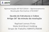 Queda de Estruturas e Cabos Artigo 16° da minuta da resolução · 2014-09-29 · Raphael Lemos Pinto State Grid Brazil Holding Grupo de Trabalho ABRATE/ABDIB . 2 Queda de estruturas