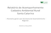 Relatório de Acompanhamento Cadastro Ambiental Rural Santa ...cadastroambientalrural.sc.gov.br/wp-content/... · SANTA CATARINA – Por imóvel Total de imóveis rurais Total de