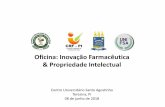 Oficina: Inovação Farmacêutica & Propriedade …cienciasfarmaceuticas.org.br/wp-content/uploads/2018/06/...A evolução da legislação da inovação no Brasil O ciclo virtuoso
