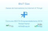 BIoT Gas - Fapesp · Proposta de valor & clientes Fase 1: P&D em biotecnologia – Quantificar respiração: qualidade ↑ – Instalação, operação e manutenção simples ↑