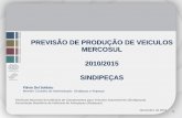 PREVISÃO DE PRODUÇÃO DE VEICULOS MERCOSUL 2010/2015 … · 11 Matérias primas: necessidade de reduzir a arbitragem de preços (doméstico versus internacional) – incentivar