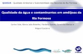 Qualidade da água e contaminantes em amêijoas da Ria ......QUASUS - Qualidade Ambiental e Sustentabilidade dos Recursos da Ria Formosa Toxinas marinhas em bivalves Ria Formosa Registo