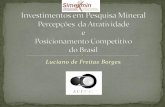 Luciano de Freitas Borges - ADIMB mineiras/controle da produção. Longo prazo ... de alto teor e volume, modificando os tradicionais padrões de investimentos e reforçando a diversificação