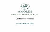 Contas consolidadas 30 de Junho de 2010 - Amorim€¦ · Destaques e principais indicadores Vendas –Aumento de 6,1%* • Crescimento totalmente suportado pela venda de produtos