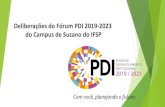 Apresentação do PowerPointszn.ifsp.edu.br/portal2/arquivos/artigos/508/...Buscar recursos para promover a melhoria dos laboratórios do campus. Estruturar a recuperação paralela,