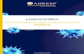 Guia de Orientação para Estabelecimentos - AHRESP · Guia de Orientação para Estabelecimentos . HORECA. V_10-03-2020. . CORONAVÍRUS . Orientações para estabelecimentos HORECA