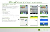 JDLink iPhone /iPad UIA DE REFERÊNCIA RÁPIDA · em dispositivos iPhone e iPad para que usuários do JDLink monitorem suas máquinas quando estão em movimento. Os recursos selecionados