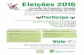 Cartaz Eleicao CONPIPª_de...Eleições 2016 Conselho de Pesquisa, Inovação e Pós-graduação (Conpip) do IFSP. Eleições para novos membros do Conpip titulares e suplentes das