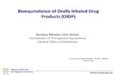 Bioequivalence of Orally Inhaled Drug Products (OIDP)...J Aerosol Med Pulm Drug Deliv. 2012. 4 (25). 217-242. • Daley-Yates PT, Parkins DA: Establishing bioequivalence for inhaled