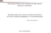 EDUCAÇAO BÁSICA NO ESTADO DE SÃO PAULO Avanços e … · EDUCAÇAO BÁSICA NO ESTADO DE SÃO PAULO Avanços e Desafios Reorganização das escolas estaduais paulistas: um novo