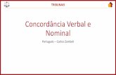 Concordância Verbal e Nominal - Amazon S3 · Adjetivo + substantivos de gênero diferente: concordância com o termo mais próximo. Aquele professor ensina complicadas regras e conteúdos.