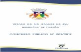 ESTADO DO RIO GRANDE DO SUL MUNICÍPIO DE PORTÃO€¦ · MUNICÍPIO DE PORTÃO/RS CONCURSO PÚBLICO Nº 001/2019 REALIZAÇÃO: OBJETIVA CONCURSOS LTDA PágAntes de imprimir este