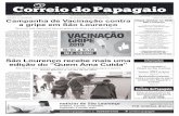 Campanha de Vacinação contra a gripe em São Lourenço · anos, 11 meses e 29 dias de idade), Gestantes, Mulheres que tiveram um filho nos últimos 45 dias (puérperas), Trabalhadores
