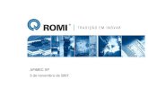 APIMEC SP 5 de novembro de 2007 - Romi€¦ · Mercados Doméstico e Global PIB Industrial 18,5%. ... Amplo Suporte Pré- e Pós-Venda Tecnologia de Ponta e Produtos de Alta Qualidade