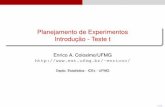 Planejamento de Experimentos Introdução - Teste tenricoc/...experimentos/Aula1-2.pdf · Introduc¸ao - Planejamento de Experimentos˜ Experimento: e um estudo planejado na qual