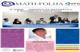 MATH-FOLHA · (Pág. 3) JORNAL MATH-FOLHA: CAMINHO EM CONSTRUÇÃO “O Departamento de Matemática do Câmpus Catalão traz em sua história o desenvolvimento de vários projetos/ações