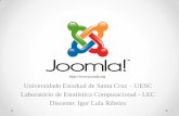 UESC Laboratório de Estatística Computacional - LEC ... · O que é Joomla!? •CMS – Content Management System. •Solução de código aberto lançado em 2005. •Permite fácil
